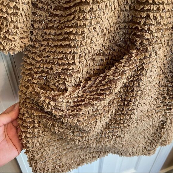 Teddy Bear Tan Sweater with pockets Small - Picture 9 of 11